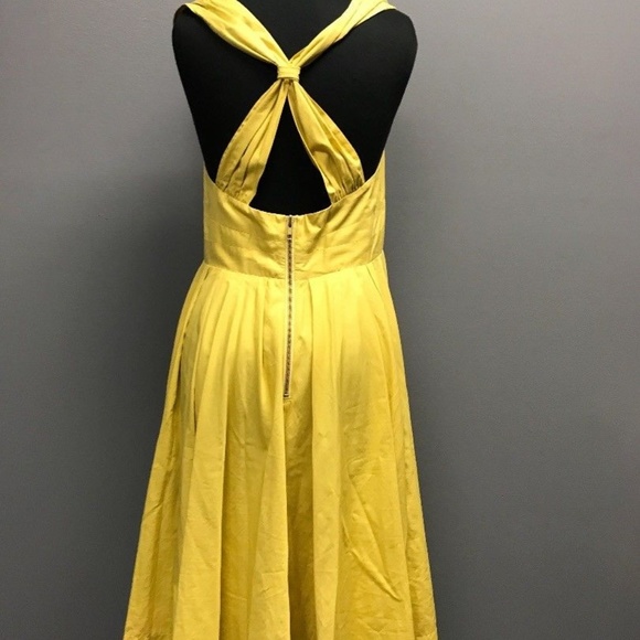 (2 for $40) FRENCH CONNECTION Cross Back Dress - Mustard EUC - Picture 3 of 4